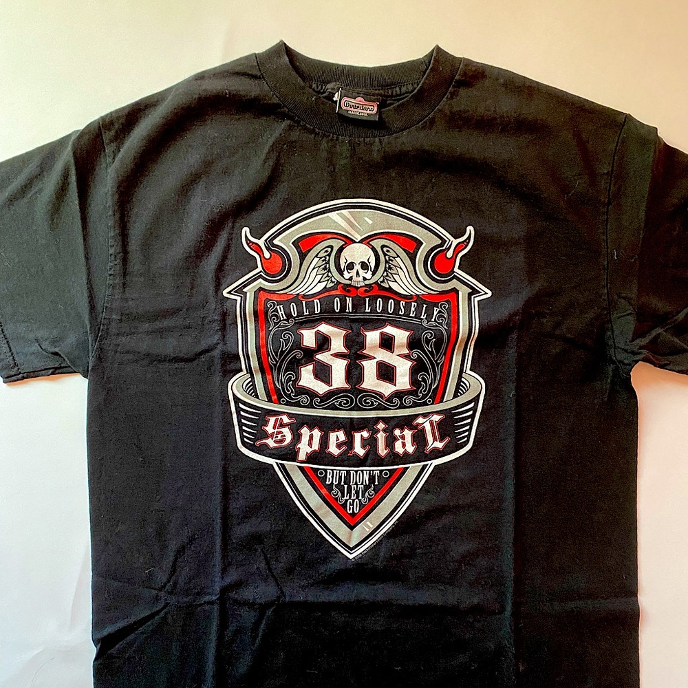 Skull/biker theme number tee